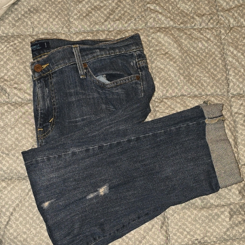 Levi's Dark Blue Denim Jeans with Rolled Cuff